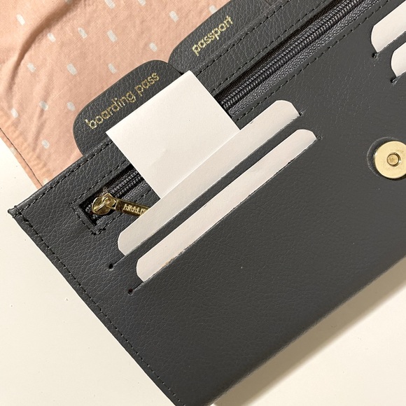 kikki.K Handbags - Kikki K Grey & Gold Travel Wallet - NWOT - original packaging